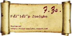Fülöp Zselyke névjegykártya